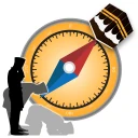 Richting digitale gyrokompas icon
