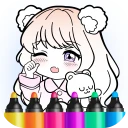 Kids Coloring Games for Girls icon