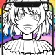 カラフル ピーチ  塗り絵 icon