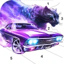 jeu de coloriage de voitures icon