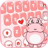 Pink Cute Hippo Theme icon
