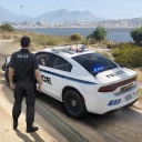 Politieauto achtervolging spel icon