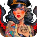 Alpha Color: Men coloring book icon