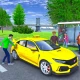 France taxi car driving game icon