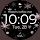Snowflake rose gold watch face icon
