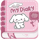 Diary with Fingerprint Lock icon