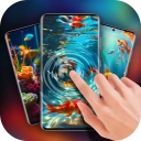 Ζωντανή ταπετσαρία Ripple & 3D icon