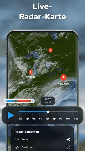 Wettervorhersage mit Radar screenshot