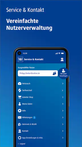 1&1 Control-Center screenshot
