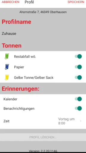 abfallApp Oberhausen screenshot