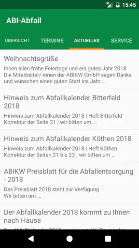 ABI-Abfall screenshot