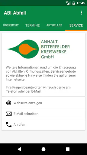 ABI-Abfall screenshot