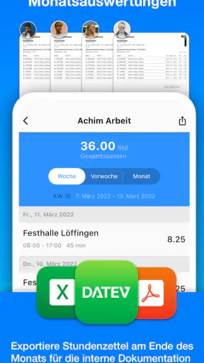 Achim App Arbeitszeiterfassung screenshot