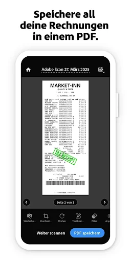 Adobe Scan KI-PDF Scanner, OCR screenshot