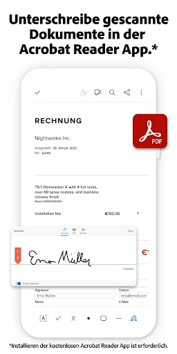 Adobe Scan KI-PDF Scanner, OCR screenshot
