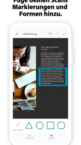 Adobe Scan KI-PDF Scanner, OCR screenshot