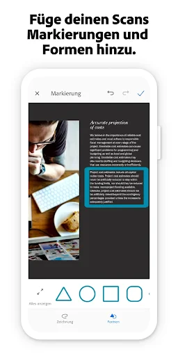 Adobe Scan KI-PDF Scanner, OCR screenshot