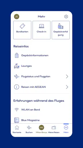 Aegean Airlines screenshot
