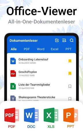 Alle Dokumente Leser: PDF, XLS screenshot