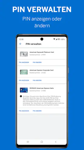 Amex Deutschland screenshot