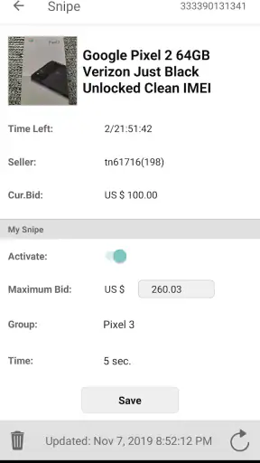 Auction Sniper für eBay screenshot