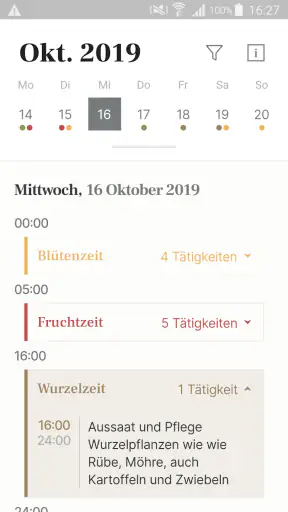 Aussaattage Maria Thun screenshot