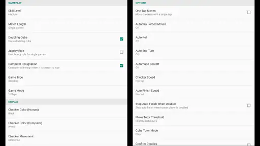Backgammon NJ for Android screenshot