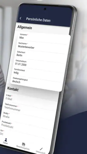 Bewerbungsapp (Lebenslauf App) screenshot