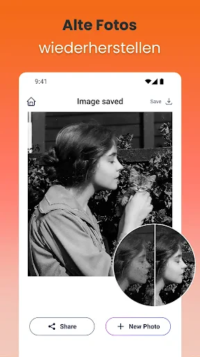 Bilder Schärfen mit AI Foto screenshot