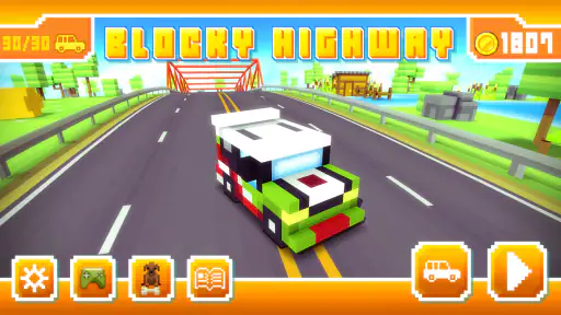 Blocky Highway: Traffic Racing screenshot