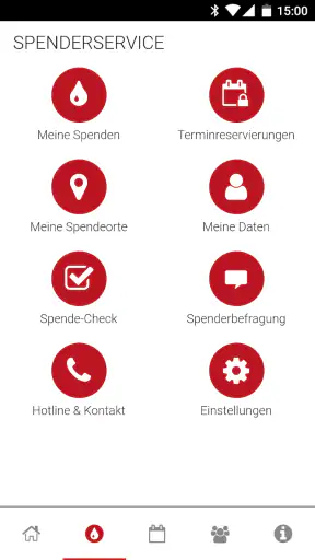Blutspende - Spenderservice screenshot