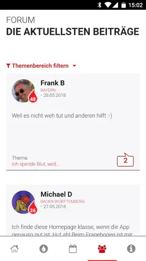 Blutspende - Spenderservice screenshot