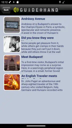 Budapest GUIDE@HAND screenshot