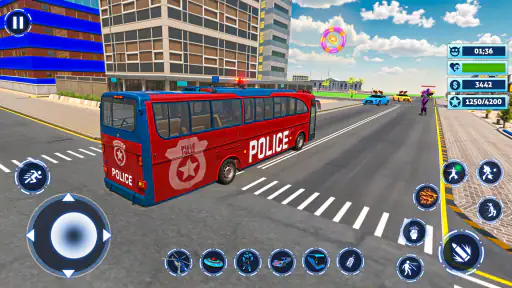 Bus Simulator Police Robot Car screenshot
