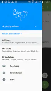 Buy Me a Pie! Einkaufsliste screenshot