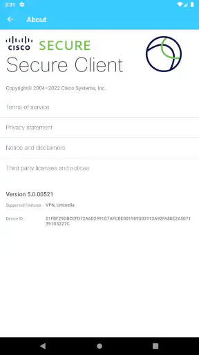 Cisco Secure Client-AnyConnect screenshot