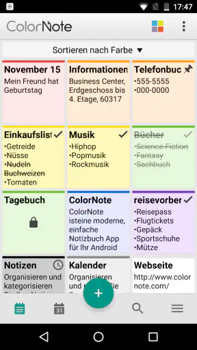 ColorNote Notepad Notizen screenshot