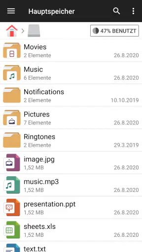 Dateimanager screenshot
