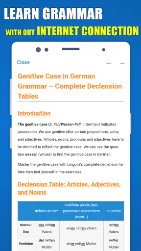 Deutsch Grammatik A1 A2 B1 B2 screenshot