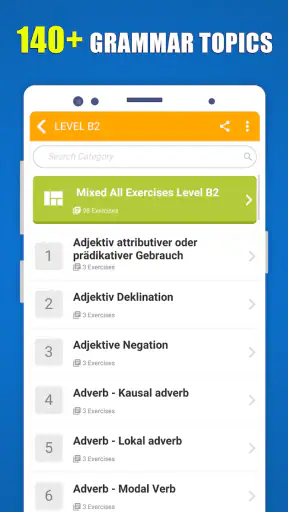 Deutsch Grammatik A1 A2 B1 B2 screenshot