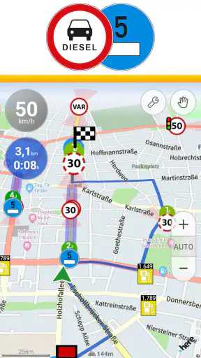 Dieselfahrverbote Routenplaner screenshot