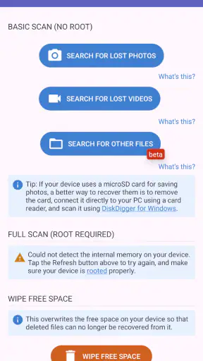 DiskDigger Fotorettung screenshot