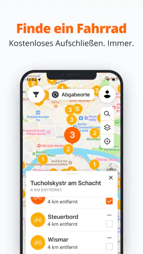 Donkey Republic Fahrradverleih screenshot