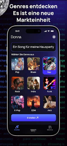 Donna KI Lied Musik Generator screenshot