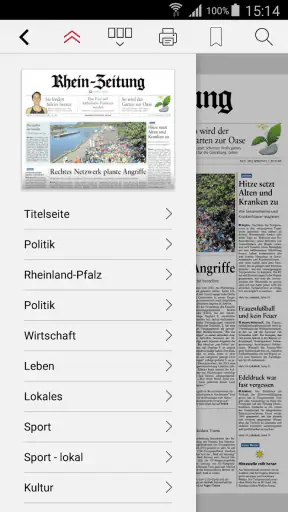 Rhein-Zeitung E-Paper & News screenshot