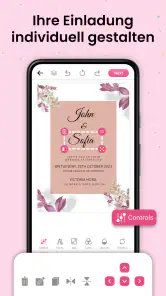 Einladungs Maker Kartendesign screenshot