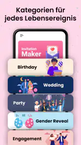 Einladungs Maker Kartendesign screenshot
