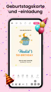 Einladungs Maker Kartendesign screenshot