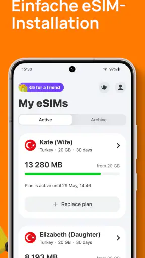Yesim: eSIM Internet & Daten screenshot