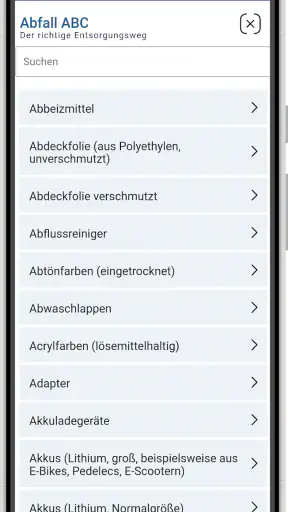 EVS Abfall-App screenshot